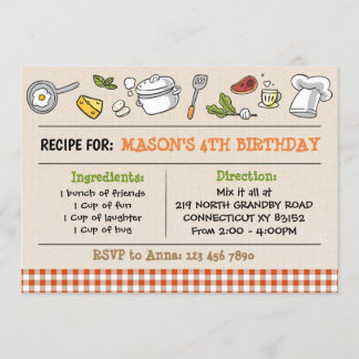 Rezept für Geburtstagsfeier Einladung