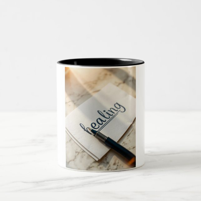 Rezept für Glück: Kaffee Tasse mit Pen (Mittel)