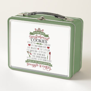 Rezept für hausgemachte Gingerbread-Kekse Metall Brotdose