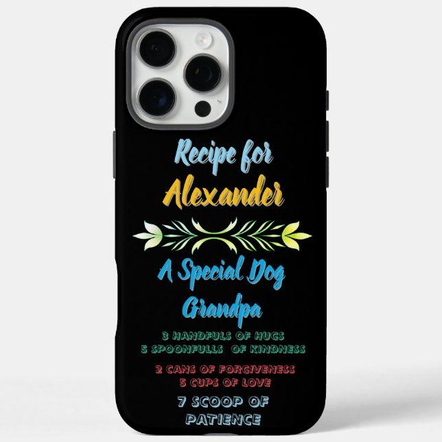 Rezept für Hund Alexander Case-Mate iPhone Hülle (Rückseite)