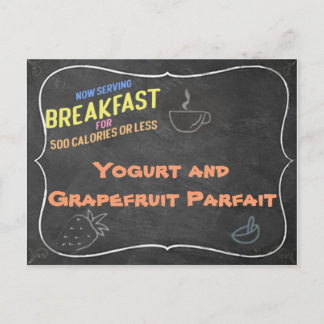Rezept für Jogurt und Grapefruits Postkarte
