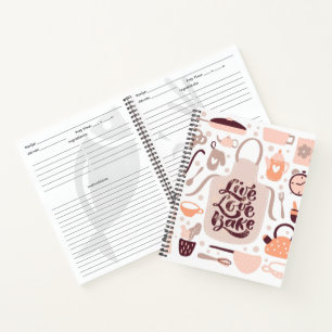 Rezept für lebende Liebe Notizbuch