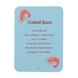 Rezept für rosa Garnelen-Cocktail-Sauce flexibler Magnet