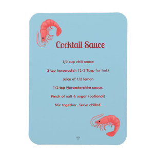 Rezept für rosa Garnelen-Cocktail-Sauce flexibler Magnet
