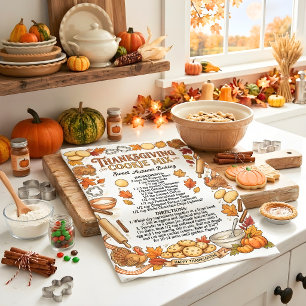 Rezept für Thanksgiving-Keks-Mischung Geschirrtuch
