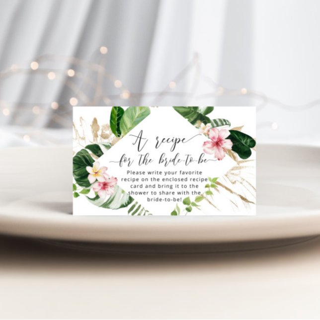Rezept für tropisches Brautparty Begleitkarte (Von Creator hochgeladen)