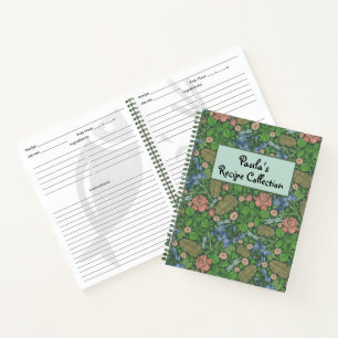 Rezept für Vintage Libelle, die in einem englische Notizbuch
