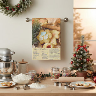 Rezept für Zuckerplätzchen Geschirrtuch