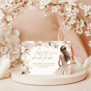 Rezept Gown Dress Floral Bridal Dusche Umschließun Begleitkarte