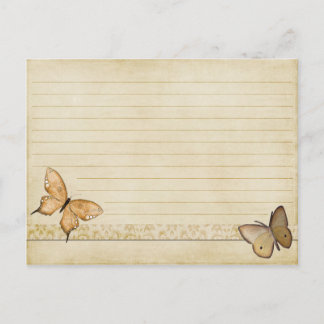 Rezept Hochzeitkarte Vintager Schmetterling Postkarte