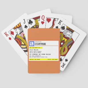 Rezept Kaffee Funny Personalisiert Spielkarten