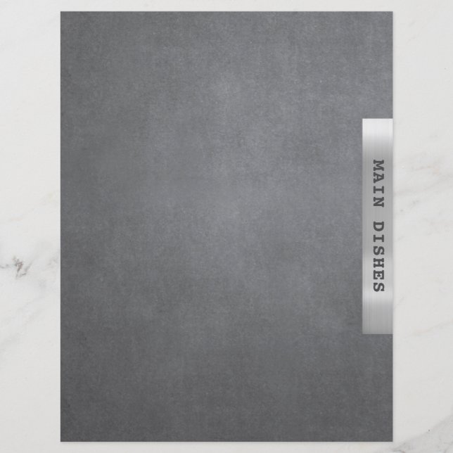 Rezept Kapitel Divider Haupt-Geschirr Silver (Vorderseite)