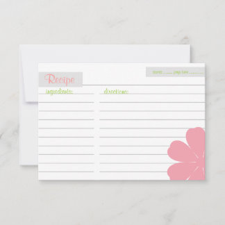 Rezept-Karte | Blumenstrauß |pi