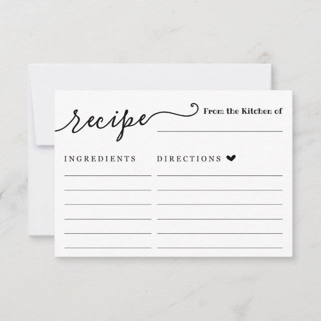 Rezept-Karte Einladung (Vorderseite)