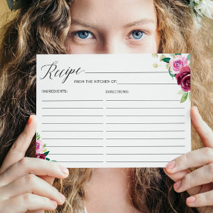 Rezept-Karte für die Lila Blüte der Bride Plum Postkarte