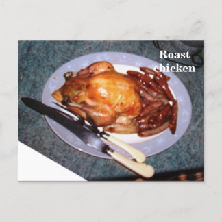 Rezept-Karte - Huhn geröstet Postkarte