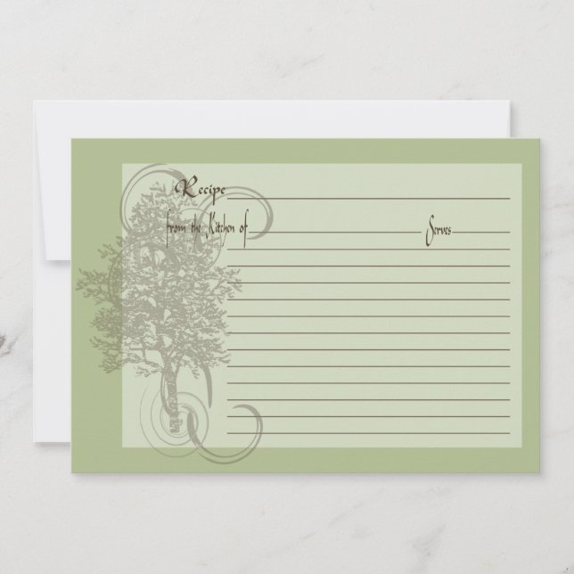 Rezept-Karte mit grün formatiertem Speicher (Vorderseite)