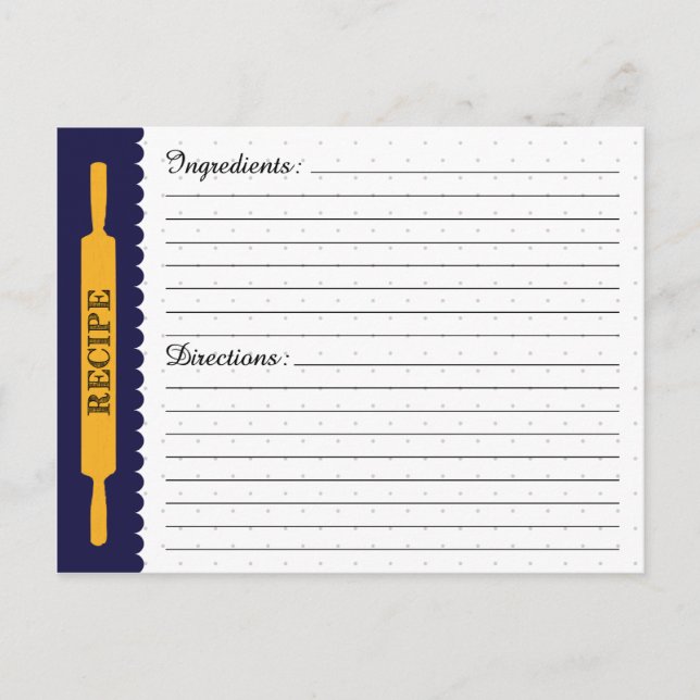 Rezept-Karte Postkarte (Vorderseite)