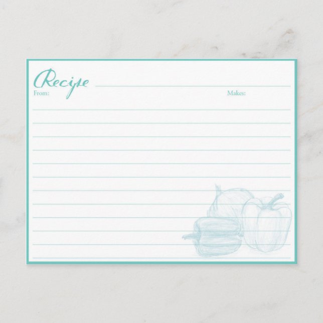 Rezept-Karten aus der Familie, Familienrezeptbuchk Postkarte (Vorderseite)