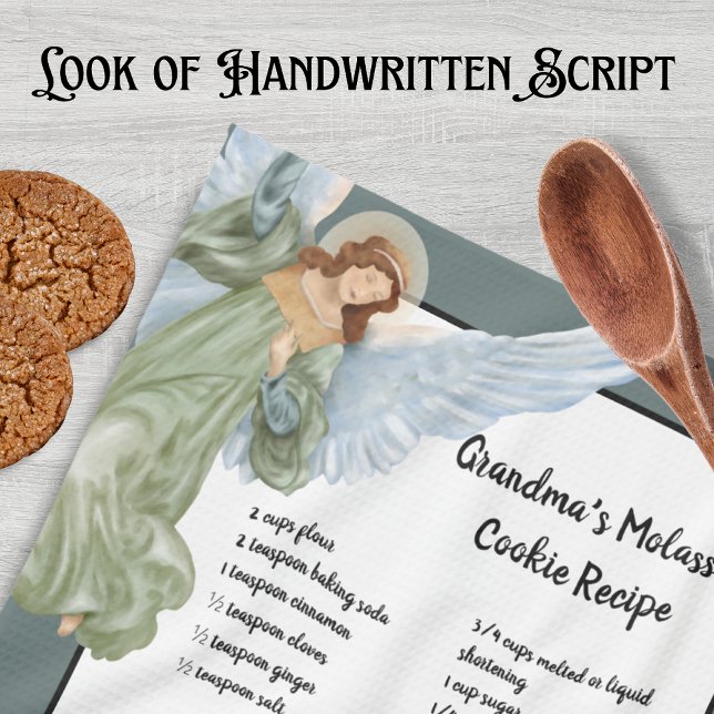 Rezept Keepake Frohe Weihnachts-Engel-Cookies Geschirrtuch (Von Creator hochgeladen)