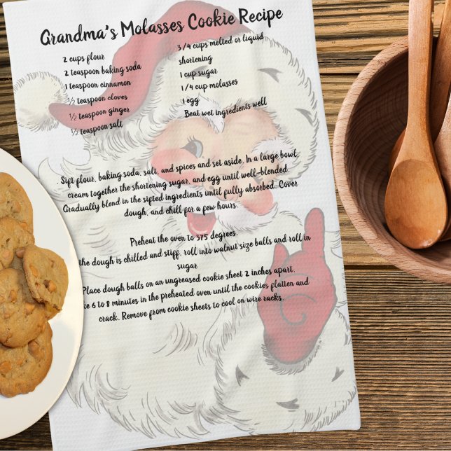 Rezept Keepake Weihnachten Vintager Weihnachtsmann Geschirrtuch (Von Creator hochgeladen)