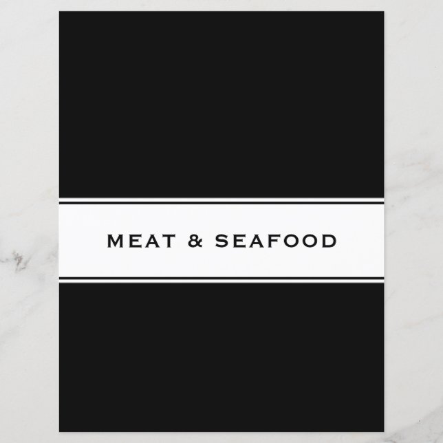 Rezept-Kochbuch-Division | Fleisch und Meeresfrüch (Vorderseite)