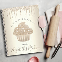 Rezept Kochbuch Kuchen Bäckerei Gold Glitzer Tropf