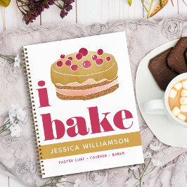 Rezept Kochbuch Kuchen Gold Burgundy Red Bake Mode Notizbuch