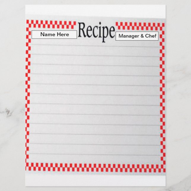 Rezept Letterhead (Vorderseite)