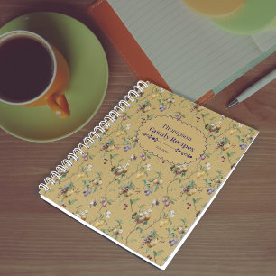 Rezept mit altem Obstmuster Notizbuch