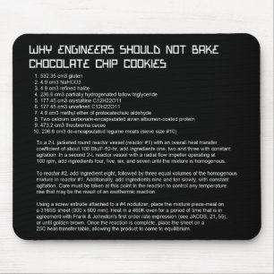 Rezept-Mousepad des Funny Engineer Mousepad