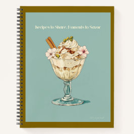 Rezept-Notebook mit Eis Notizbuch
