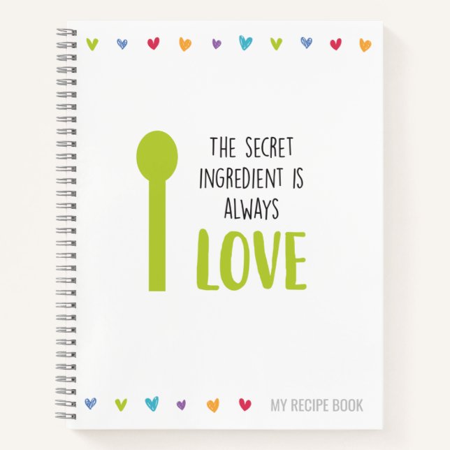 Rezept Notebook oder Journal zum Schreiben von Rez Notizbuch (Vorderseite)