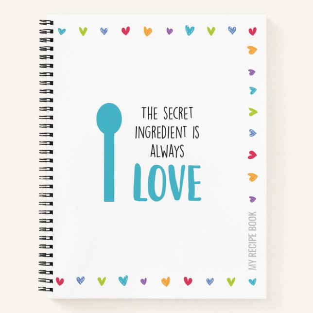 Rezept Notebook oder Journal zum Schreiben von Rez Notizbuch (Vorderseite)