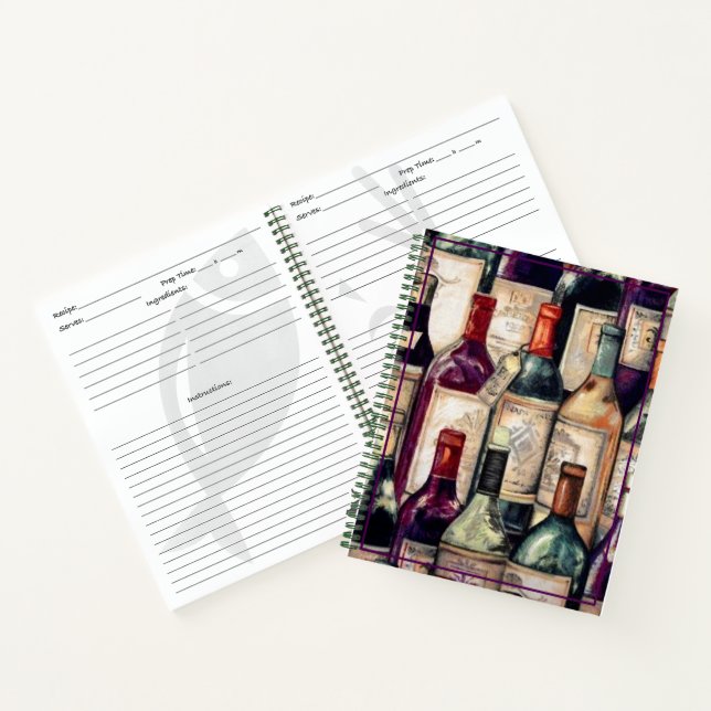 Rezept Notebook-Wine Liebhaber Notizbuch (Innenseite)