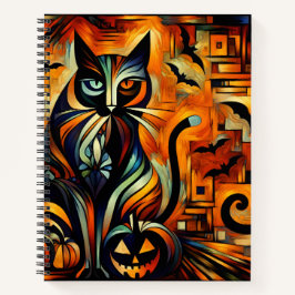 Rezept-Notebook zu Halloween Cat Bullet Line Notizbuch