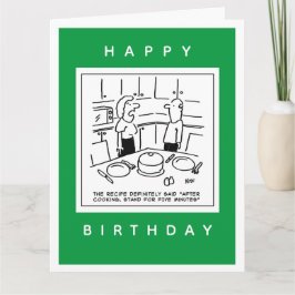 Rezept sagte Stand nach dem Kochen Cartoon Karte