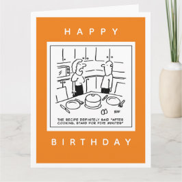 Rezept sagte Stand nach dem Kochen Cartoon Karte