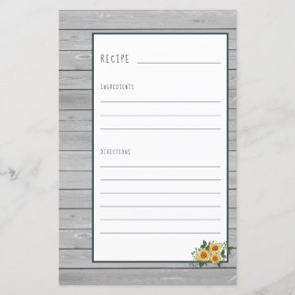 Rezept-Seite für Mini-Binder-Organisatoren von Koc