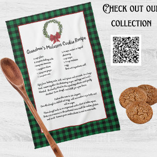 Rezept Sichern Weihnachtskekse Grün Kariert Geschirrtuch