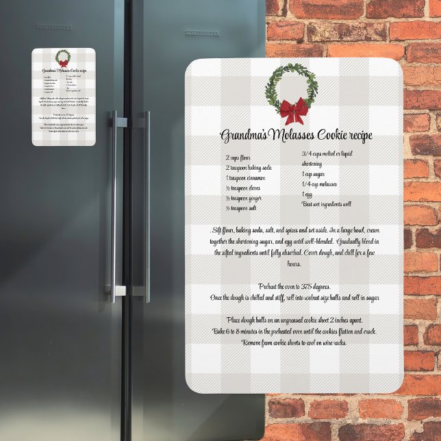 Rezept Sichern Weihnachtskekse rot grün kariert Magnet (Von Creator hochgeladen)
