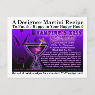 Rezept Vampire's Kiss Martini Postkarte