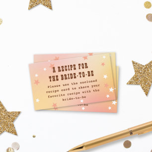 Rezept Western Hübsch Peach Stars Brautparty Begleitkarte
