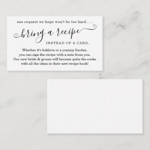 Rezeptanfrage für die Einladung zur Coupleshower