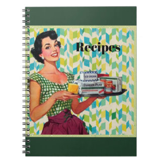 Rezeptbuch für Vintage-Frauen Notizblock