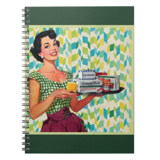 Rezeptbuch für Vintage-Frauen Notizblock