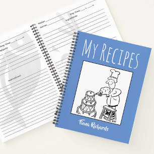 Rezeptbuch mit dem Namen des Besitzers Notizbuch