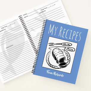 Rezeptbuch mit dem Namen des Besitzers Notizbuch