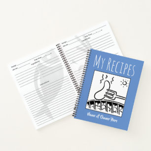 Rezeptbuch mit dem Namen des Eigentümers Notizbuch