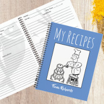 Rezeptbuch mit dem Namen des Eigentümers